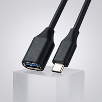 Cable Adaptador de Datos OTG USB 3.0 Hembra a Tipo-C Macho, con Malla de Protección de PVC, para Impresora