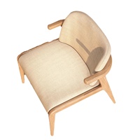 Chaise de bureau et de salle à manger confortable Dishi, en bois massif, avec un revêtement doux, pour la chambre à coucher, l'appartement, l'usage commercial et de loisirs