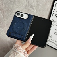 Étui de téléphone de luxe en cuir PU à motif, avec support magnétique et protection antichoc, style Ins, pour iPhone Duo