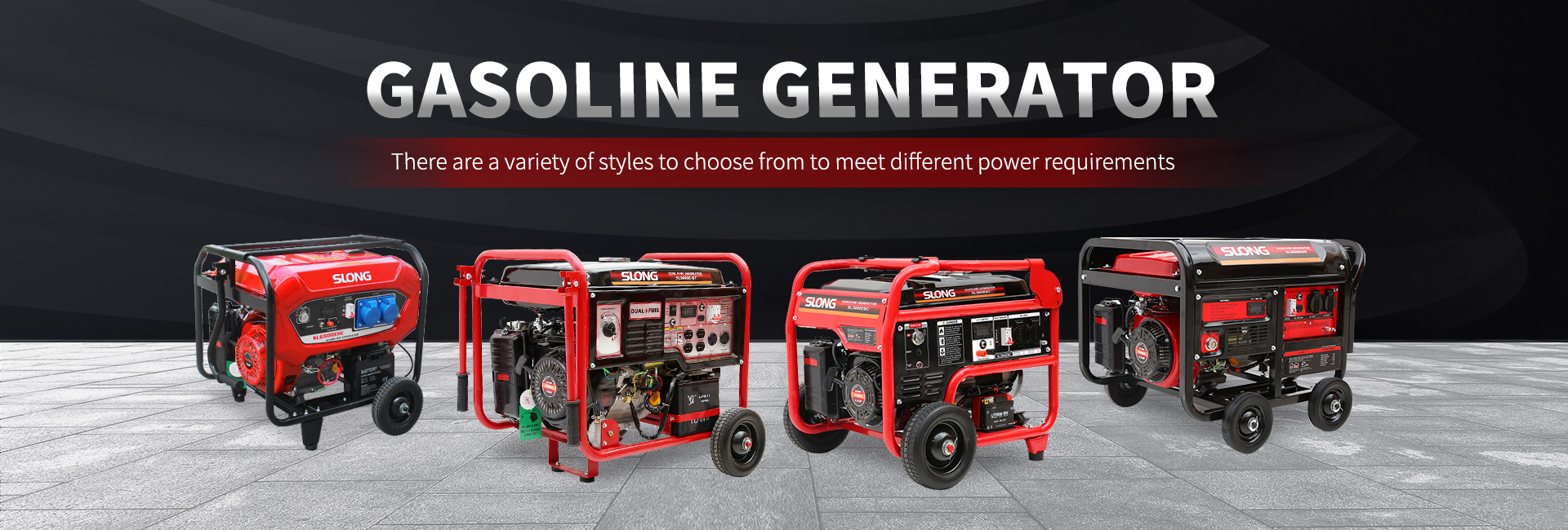 product-750-253.90625 SLONG SL8000EDX electric start 2 wheels with handle 6kw gasoline generators