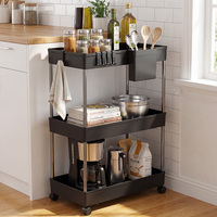 Étagère de rangement rotative multi-niveaux pour cuisine, salle de bain et toilettes, avec roulettes, chariot de rangement pour dortoir