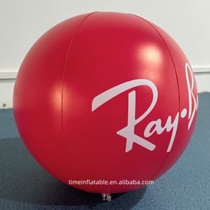 2m 3M Bola roja inflable personalizada con logotipo Gigante PVC Impermeable Publicidad al aire libre Globo inflable - Product Image 3