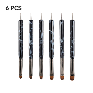 Lot de 6 stylos à double embout pour nail art, pinceaux à gel ronds pour salon de manucure et peinture - Product Image 2