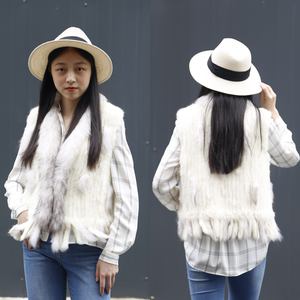 2021 nouvelle Mode Tricoté Hiver <span class=keywords><strong>Lapin</strong></span> <span class=keywords><strong>Fourrure</strong></span> Top Femmes Style De Mode <span class=keywords><strong>Gilet</strong></span> - Product Image 4