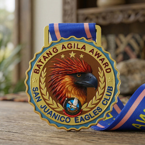 Medallas Conmemorativas de Aleación Dorada con Patrón de Águila en 3D y Recubrimiento de Color, Medallas Metálicas Personalizadas para Eventos de Clubes y Premios por Logros - Product Image 5
