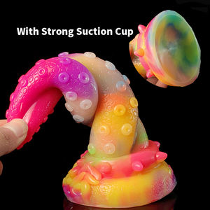 Goede Prijs Differentcolors YOCY-266 AW13 Oude Mythische Beest-Gele Draak Lichtgevende Dildo Glow In The Dark Penisfor Vrouwen - Product Image 3