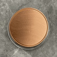 Pièce commémorative vierge en cuivre couleur naturelle, gravure DIY, marquage laser givré, personnalisation pour mariage et anniversaire
