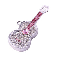 Schmuck USB 2.0 Crystal Flash Drive Gitarren Halskette Thumb Drive 16GB/64GB Schlüssel bund U Disk auf Lager 3 Jahre Garantie