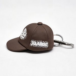 Mini <b>Baseball</b> <b>Cap</b> Keychain <b>Storage</b> Bag, Embroidery Coin Purse & AirPods Case with Carabiner - Product Image 4