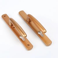 Poignée de porte à mortaise longue en alliage d'aluminium multicolore avec poignée ronde, vente en gros d'usine, pour ensemble de serrures à levier pour portes PVC et aluminium