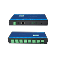 Module serveur série RS485 vers Ethernet à 8 ports, passerelle de communication Modbus RTU/TCP, Interface RS485 RJ45, montage sur rail DIN DC 9-36V