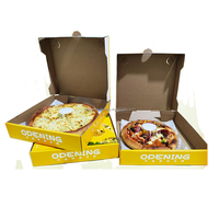 Boîte à pizza jetable personnalisée 8/9/10/12/16/18 pouces emballage à emporter en forme de tuile pour crème pour le visage