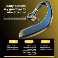 2026 Gaya Baru S109 untuk Headset Nirkabel 5.3 True Wireless dengan Pengait Telinga Tidak Tahan Air, Daya Tahan Baterai Kurang dari 3 Jam untuk Mengemudi, Berlari, dan Olahraga.