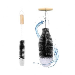 Wholesale Wooden Handle Nylon Bristles <b>Bottle</b> Cleaning <b>Brush</b> for Soda Glass <b>Bottles</b> - Product Image 1