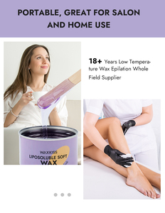 Cera Depilatoria Liposoluble WAXKISS 368g, Cera Depilatoria de Miel y Lavanda para Depilación de Bikini y Áreas Íntimas, para Todo Tipo de Piel - Product Image 2