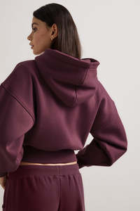 Sudadera con capucha y cremallera para mujer, súper suave, sostenible, certificada, de algodón orgánico y poliéster reciclado, con pantalones de chándal largos. - Product Image 4