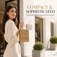 Individuell Bedruckte Schmuck-Papiertüten mit Metallkordel-Griffen Mini-Geschenkverpackungstaschen für Ringe Halsketten Boutique Einzelhandel