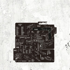 ネオプレンガンクリーニングマット大型防水滑り止めスクラッチプルーフ特大便利MOLLEハンギングカスタムサイズ - Product Image 3