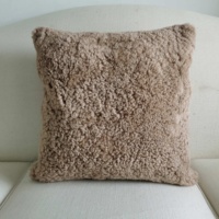 Oreillers carrés en laine bouclée de mouton naturelle de luxe, moelleux, doux, respectueux de l'environnement, pour la maison et l'hôpital, design patchwork uni