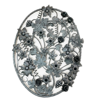 Accesorios Florales de Hierro Forjado, Flores Decorativas de Hierro para Cercas y Portones, Piezas Florales Combinadas con Motivos de Vid en Stock.