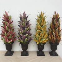 Plante Artificielle en Pot pour Jardin, Porche, Maison, Bureau, Fleurs Décoratives pour Thanksgiving