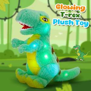 Dinosaure en peluche musical LED qui s'illumine et chante, jouet en peluche avec volume réglable, <span class=keywords><strong>berceuse</strong></span> animée pour apaiser les enfants - Product Image 4