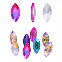 Strass en verre pointu 3D brillant Selina Crystal Eco-Friendly, effet œil de cheval, pour accessoires vestimentaires, coiffes, sacs de soirée, et nail art DIY