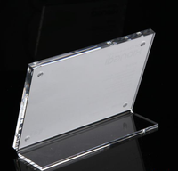 Panneau de prix Transparent personnalisé de Type L, support de Table en acrylique, support de Menu