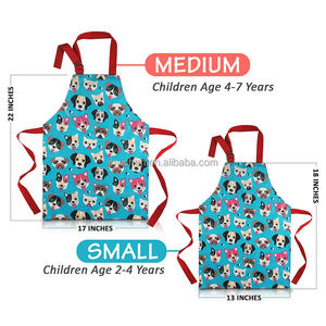 <span class=keywords><strong>Tablier</strong></span> de chef cuisinier pour enfants Vente en gros <span class=keywords><strong>pas</strong></span> <span class=keywords><strong>cher</strong></span> Dessin animé mignon imprimé Logo personnalisé Parent enfant Jardinage <span class=keywords><strong>Peinture</strong></span> Art Bake - Product Image 2