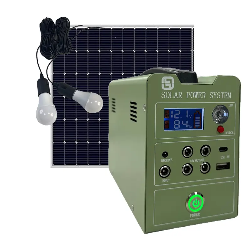 2024 nóng bán 20W ngoài trời đầy đủ năng lượng chiếu sáng cắm trại điện generatorsolar năng lượng