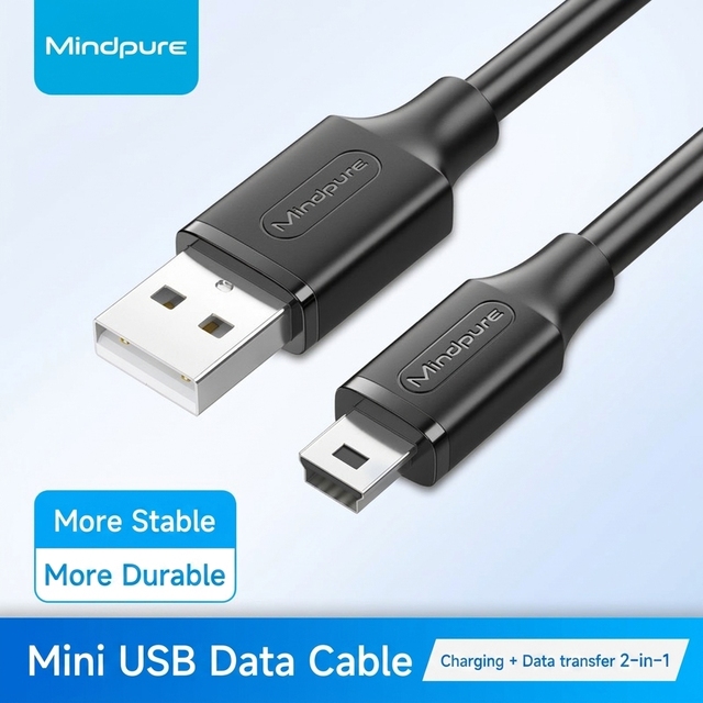 Mindpure Mini 5P Data Cable Tinned Copper High Quality Suitable for Driving Recorder T Port V3 Gold-plated Mini Usb Cable