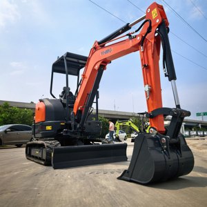 รถขุดขนาดเล็ก 2 ตัน 3.5 ตัน ฟรีค่าขนส่ง ได้รับการรับรองมาตรฐาน ISO CE ระบบไฮดรอลิก เหมาะสำหรับงานก่อสร้างโรงเรือนและงานขุดดินในลานก่อสร้าง - Product Image 1