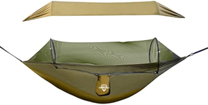 <span class=keywords><strong>Hamaca</strong></span> Portátil para Acampar con Red, <span class=keywords><strong>Hamaca</strong></span> Ligera para Excursionismo con Correas para Árboles, para Campamento al Aire Libre, Senderismo, Playa, Jardín - Product Image 2