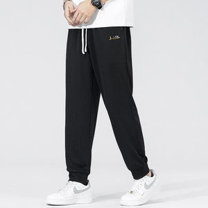 กางเกงวอร์มผ้าคอตตอนพลัสไซส์สำหรับผู้ชายกางเกงวอร์มทรงแบ็กกี้ขาบานแบบปรับแต่งได้สำหรับผู้ชาย - Product Image 6