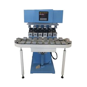 Microcomputer Controlled 6-Color Turntable Ink <b>Cup</b> Pad <b>Printer</b> Semi-Automatic Pad Printing Machine for Plastic Parts - Product Image 1