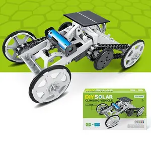 Upgrade Version Stem Science DIY 4WD Climbing Car Solar Toy For Kids