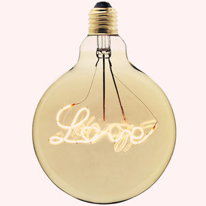 Ampoule LED dorée vintage décorative 4W E27 à filament unique en forme de cœur, 2200K, G125 pour lustre - Product Image 3