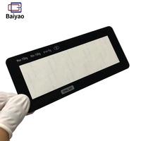 Panneau frontal en acrylique OEM avec écran tactile LCD haute définition et superposition graphique, pour la protection de l'écran de contrôle.
