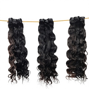 ผมแท้ขายส่ง 100% ผมธรรมชาติแบบ Bodywave Remy Hair Extensions ผมเวอร์จินอินเดียสีดำเงางาม 100 กรัม แบบเย็บสองชั้นจากเครื่องจักร จำหน่ายเป็นมัด - Product Image 6
