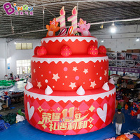 Ballon LED gonflable en forme de croissant, modèle alimentaire géant gonflable personnalisé, pain gonflable publicitaire pour la décoration d'événements de boulangerie