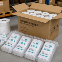 Étiquette en ruban de satin imprimé en gros avec bord en zigzag, étiquette à bord tissé doux pour les fabricants de literie et de matelas