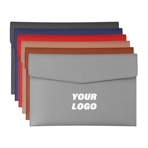 Promotion Business Leather Folder Custom Logo A4 <b>A5</b> A6 Administration Portfolio <b>Envelope</b> Paper File Holder Bag - Product Image 1