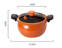 Casserole antiadhésive à micro-pression pour cuisinière à gaz et feu ouvert avec revêtement en pierre Maifan