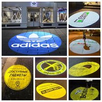 Projecteurs LED Gobo de sol 40W pour publicité extérieure, personnalisables avec logo, lampes publicitaires de sol