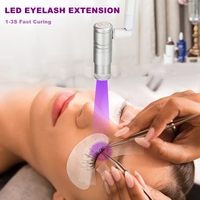 Lampe UV pour cils à double mode de fixation sur bureau 395 nm avec support de lumière annulaire de 100 cm pour les artistes en extensions de cils