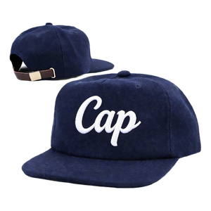 قبعة DAZU الكلاسيكية ذات الخمسة ألواح غير المهيكلة مع شعار مطرز ثلاثي الأبعاد مخصص من الصوف السميك - Product Image 1