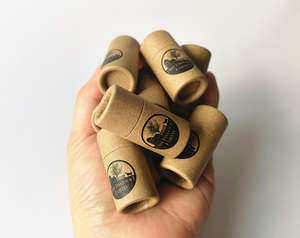 Cilindro desodorante de cartón personalizado, bálsamo labial que desaparece, tubo de lápiz labial blanco de plástico ecológico, embalaje cosmético de maquillaje - Product Image 4