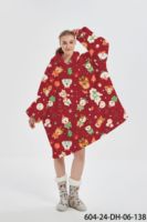 Usine En Gros Surdimensionné De Noël Portable Couverture À Capuche Pour Adultes Taille Unique Tous Les Adultes Sherpa Sweat Couverture
