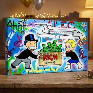 Rich Airways Nouvelle Peinture Murale sur Toile Grande Taille Art Déco <span class=keywords><strong>Moderne</strong></span> Décoration Intérieure Salon Chambre <span class=keywords><strong>Cadre</strong></span> Écologique - Product Image 6