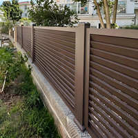 Panneau de clôture moderne en aluminium à persiennes verticales ventilées pour terrasses, facile à assembler, offrant une intimité naturelle
